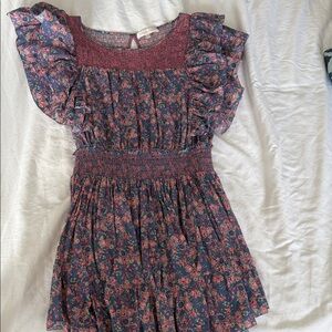 LoveShackFancy Multicolor Floral cotton dress